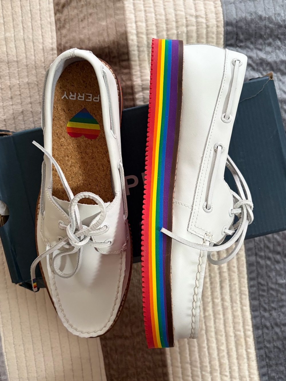 Sperry White Leather 2-Eye Boat Shoes - Picture 3 of 8